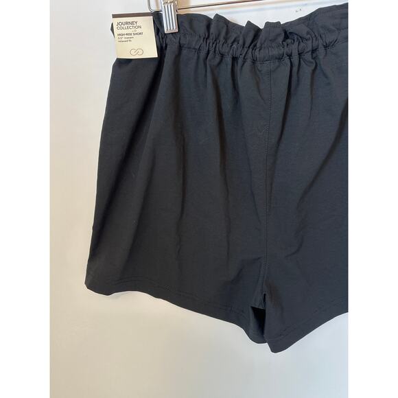 Calia Journey Collection High Rise Paperbag Shorts Black Relaxed Size M Casual - Picture 10 of 12